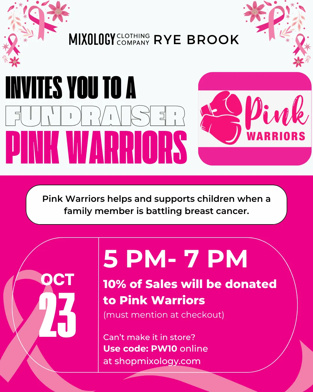 Pink Warriors Mixology Fundraiser