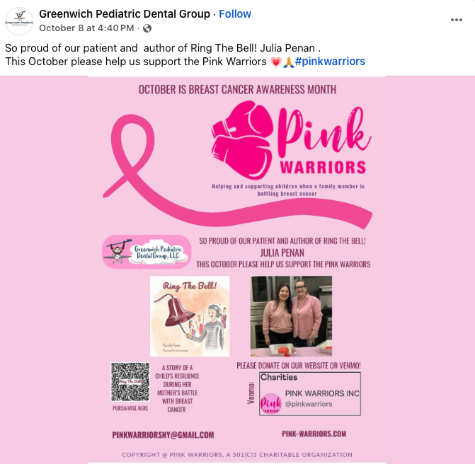 Greenwich Dental Partnership with Pink Warriors